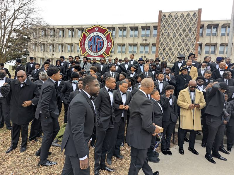 500 Black Tuxedos group photo — Police HQ